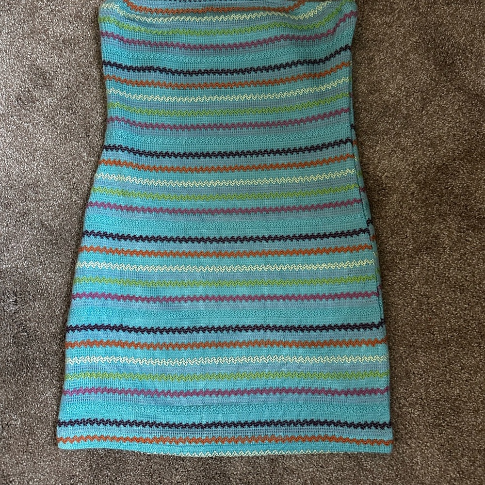Striped Multicolor Knit Dress